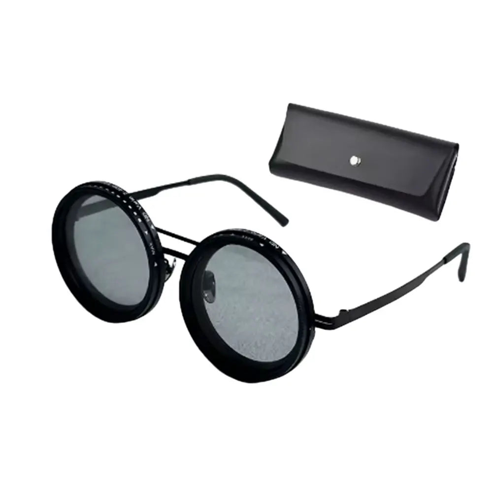 Adjustable 1-9 Sunglasses with ND Filter Lenses Retro Glasses Fishing Filter Glasses for Men Driving Fishing Shades UV40