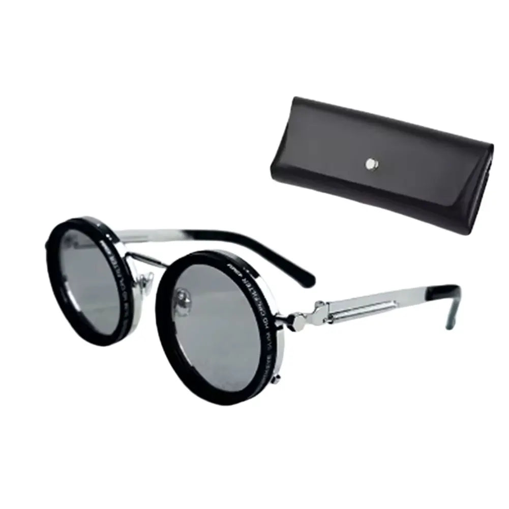 Adjustable 1-9 Sunglasses with ND Filter Lenses Retro Glasses Fishing Filter Glasses for Men Driving Fishing Shades UV40