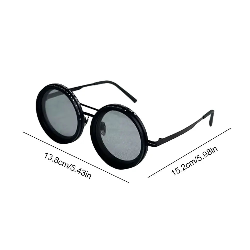 Adjustable 1-9 Sunglasses with ND Filter Lenses Retro Glasses Fishing Filter Glasses for Men Driving Fishing Shades UV40