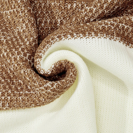 Men's Casual Color Block Long Sleeve Cable Knit Pullover Sweater - 𝓢𝓱𝓸𝓹𝓵𝓮𝓬𝔂