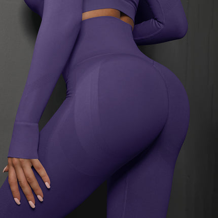 High Waist Seamless Yoga Pants Women's Solid Color Full Length Leggings Fitness Hip Up Running Sport Gym Legging Outfits - 𝓢𝓱𝓸𝓹𝓵𝓮𝓬𝔂