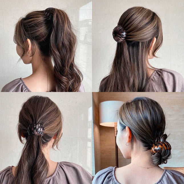 Women Hollow Hair Circle High Horsetail Artifact Fixed Coiler Hairpin Horsetail Headdress Fashion Hair Accessories - 𝓢𝓱𝓸𝓹𝓵𝓮𝓬𝔂