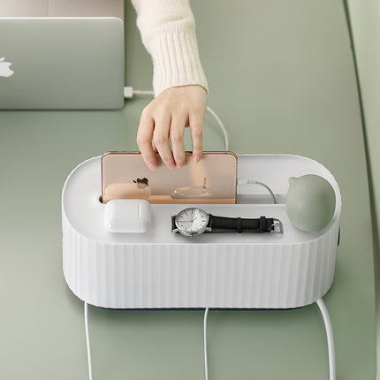 Power Strip Wire Case Cable Storage Box Anti Dust Charger Socket Organizer Network Line Storage Bin Charger Wire Management - 𝓢𝓱𝓸𝓹𝓵𝓮𝓬𝔂