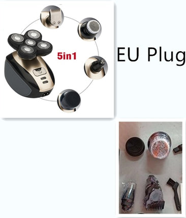 5 In 1 Multifunctional Electric Shaver 5 Blade Razor For Men Shaved Head Rechargeable Shaving Machine Beard Nose Hair Trimmer - 𝓢𝓱𝓸𝓹𝓵𝓮𝓬𝔂