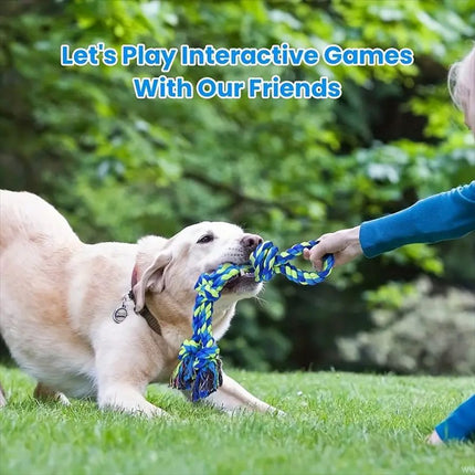Heavy-Duty Rope Knot Dog Toys For Large Breeds Dental Health Chew And Interactive Tug Of War Play Pet Supplies - 𝓢𝓱𝓸𝓹𝓵𝓮𝓬𝔂