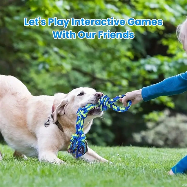 Heavy-Duty Rope Knot Dog Toys For Large Breeds Dental Health Chew And Interactive Tug Of War Play Pet Supplies - 𝓢𝓱𝓸𝓹𝓵𝓮𝓬𝔂