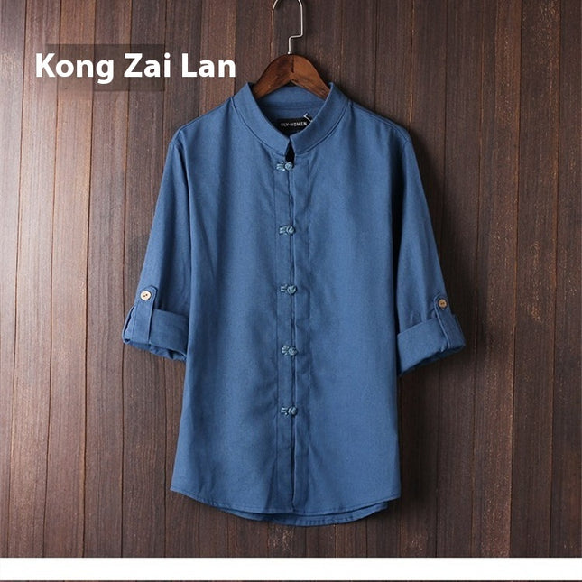 Men's Linen Vintage Plus Size Shirt - 𝓢𝓱𝓸𝓹𝓵𝓮𝓬𝔂