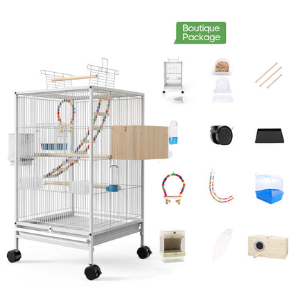 Parrot Xuanfeng Bird Cage With Feeder Toy Grass Nest Breeding Box - 𝓢𝓱𝓸𝓹𝓵𝓮𝓬𝔂