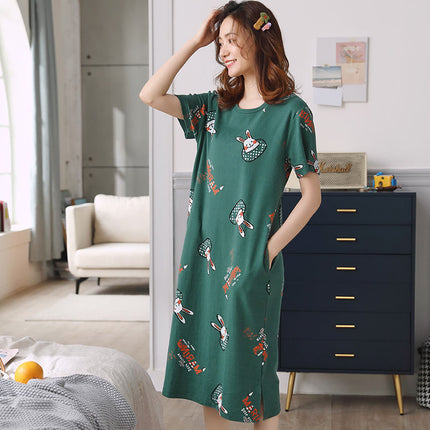 Nightdress Short Sleeve Ladies Summer Homewear Set - 𝓢𝓱𝓸𝓹𝓵𝓮𝓬𝔂
