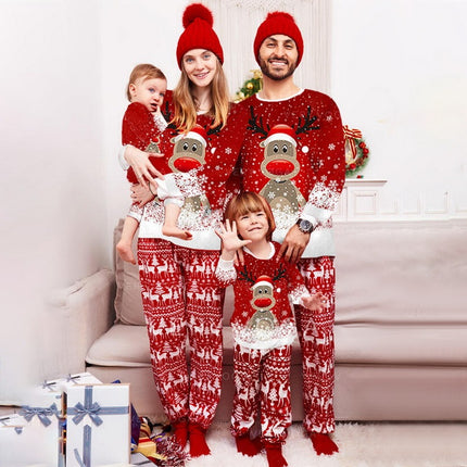 Christmas Print Long Sleeve Casual Parent-Child Suit - 𝓢𝓱𝓸𝓹𝓵𝓮𝓬𝔂
