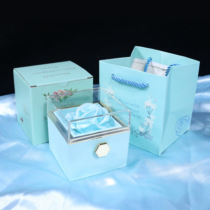 Rotating Soap Flower Rose Gift Box Creative Rotating Rose Jewelry Packaging Box Valentine's Day Gift For Women - 𝓢𝓱𝓸𝓹𝓵𝓮𝓬𝔂
