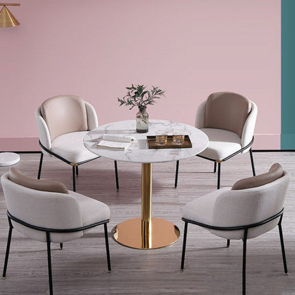 Chair Marble Small Round Table Table And Chair Iron Art - 𝓢𝓱𝓸𝓹𝓵𝓮𝓬𝔂