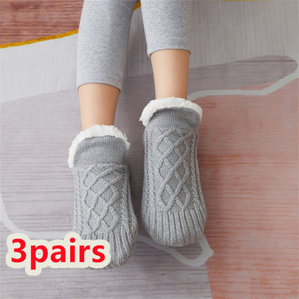 Winter Woolen Socks Women Thicken Warm Home Bedroom Socks Slippers Men Non-slip Foot Warmer Snow Socks Calcetines Mujer - 𝓢𝓱𝓸𝓹𝓵𝓮𝓬𝔂