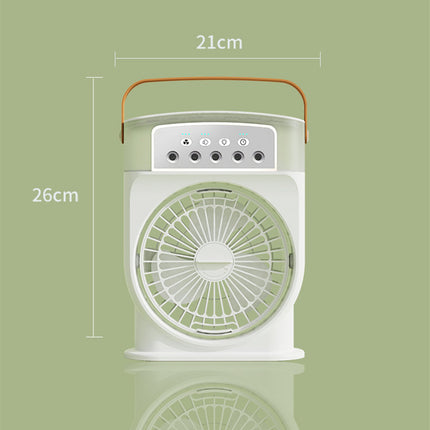 Portable USB Air Conditioner Cooling Fan With 5 Sprays 7 Color Light 600ML Water Tank Spray Mist Air Cooler Humidifiers - 𝓢𝓱𝓸𝓹𝓵𝓮𝓬𝔂