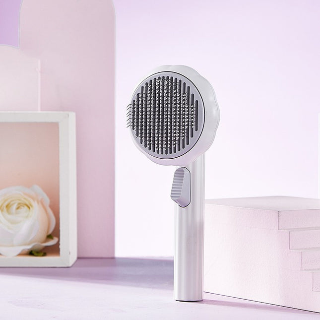 New Pet Cat Brush Hot Selling Hand-held Steel Wire Self-cleaning Comb Looper For Hair Removal - 𝓢𝓱𝓸𝓹𝓵𝓮𝓬𝔂