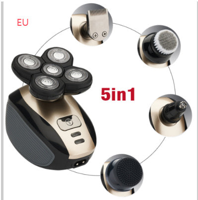 5 In 1 Multifunctional Electric Shaver 5 Blade Razor For Men Shaved Head Rechargeable Shaving Machine Beard Nose Hair Trimmer - 𝓢𝓱𝓸𝓹𝓵𝓮𝓬𝔂