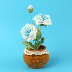 Blue 2 Roses With 1 Bud