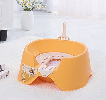 Spillproof Cat Litter Pan Semi-enclosed Oversize  Cat Toilet - 𝓢𝓱𝓸𝓹𝓵𝓮𝓬𝔂