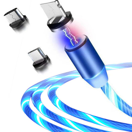 Compatible with Apple, Flowing Ligh Magnetic Streamer Data Line Cable for Iphone Android Typec - 𝓢𝓱𝓸𝓹𝓵𝓮𝓬𝔂