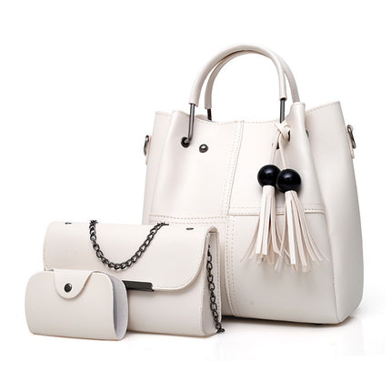 European and American fashion single shoulder Messenger bag ladies three-piece tassels mother bag - 𝓢𝓱𝓸𝓹𝓵𝓮𝓬𝔂