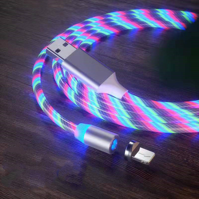 Magnetic Charging Cable Streamer Fast Charging Cable Lighting Micro USB Cable LED Magnet Charger Type-C Cable - 𝓢𝓱𝓸𝓹𝓵𝓮𝓬𝔂