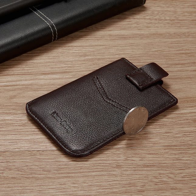 Genuine Leather Wallet Men's Card Holder Thin Cowhide - 𝓢𝓱𝓸𝓹𝓵𝓮𝓬𝔂
