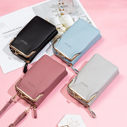 Fashion Lychee Pattern Solid Color Diagonal Shoulder Bag - 𝓢𝓱𝓸𝓹𝓵𝓮𝓬𝔂