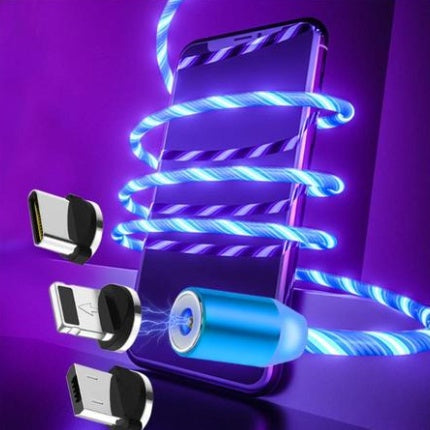 Compatible with Apple, Flowing Ligh Magnetic Streamer Data Line Cable for Iphone Android Typec - 𝓢𝓱𝓸𝓹𝓵𝓮𝓬𝔂