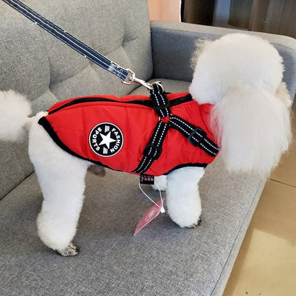 Waterproof Dog Clothes Winter Dog Coat With Harness Warm Pet Clothing Big Dog Jacket Chihuahua Labrador Coat Costume - 𝓢𝓱𝓸𝓹𝓵𝓮𝓬𝔂
