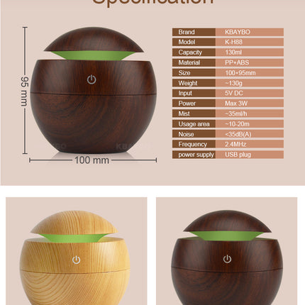 USB Aroma Essential Oil Ultrasonic Cold Steam Diffuser Air Humidifier Purifier 7 Color Change LED Night Light for Home Office - 𝓢𝓱𝓸𝓹𝓵𝓮𝓬𝔂