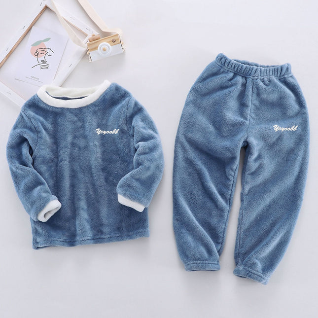 Children's Suits Autumn And Winter Velvet Men And Women - 𝓢𝓱𝓸𝓹𝓵𝓮𝓬𝔂
