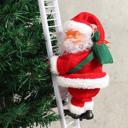Climbing Ladder Electric Santa Claus Climbing Red Ladder Doll Toy - 𝓢𝓱𝓸𝓹𝓵𝓮𝓬𝔂