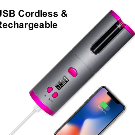 Curling Iron USB Wireless Multifunctional Charging Curler - 𝓢𝓱𝓸𝓹𝓵𝓮𝓬𝔂