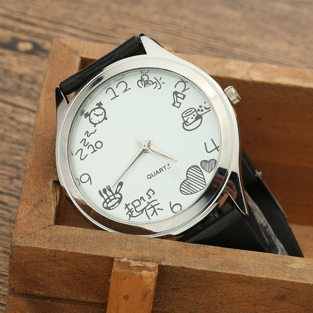 Simple And Casual Eating And Drinking Quartz Watch - 𝓢𝓱𝓸𝓹𝓵𝓮𝓬𝔂