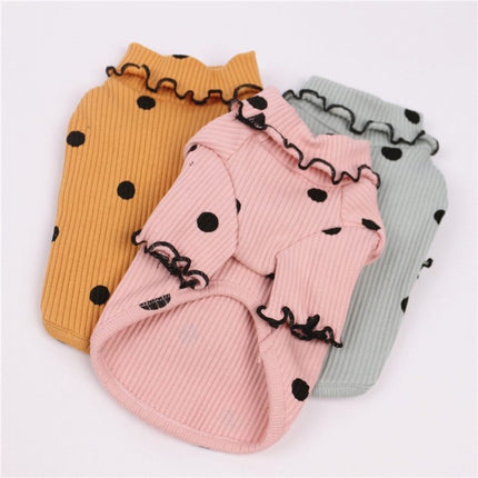 Dot turtleneck dog bottoming shirt - 𝓢𝓱𝓸𝓹𝓵𝓮𝓬𝔂