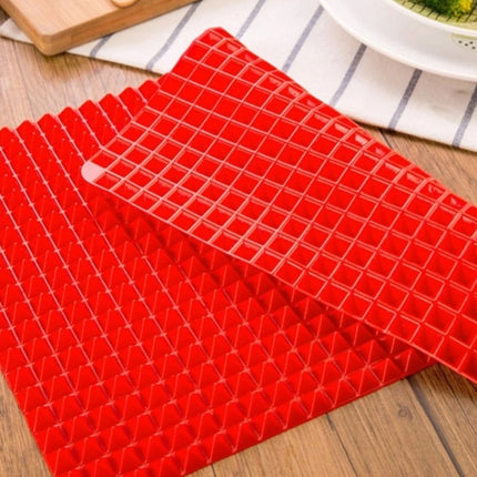 Non-Stick Silicone Pyramid Cooking Mat Baking Mat With Grid Versatile Oven BBQ Cooking Mat Heat-Resistant Mat Kitchen Tools Kitchen Gadgets - 𝓢𝓱𝓸𝓹𝓵𝓮𝓬𝔂