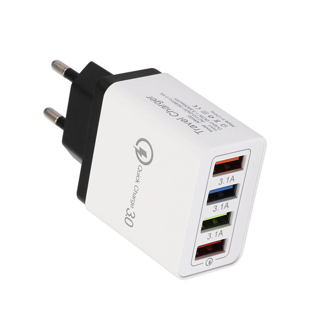 USB Charger Quick Charge 3.0 4 Phone Adapter For Tablet Portable Wall Mobile Charger Fast Charger - 𝓢𝓱𝓸𝓹𝓵𝓮𝓬𝔂