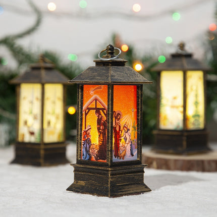 Christmas Portable Oil Lamp Santa Claus LED Night Lights Battery Powered Indoor Outdoor Hanging Lanterns Festive Party Decoration - 𝓢𝓱𝓸𝓹𝓵𝓮𝓬𝔂