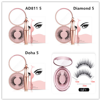 Natural Long Lasting Magnetic Liquid Eyeliner & Magnetic False Eyelashes & Tweezer Set Make up Set - 𝓢𝓱𝓸𝓹𝓵𝓮𝓬𝔂