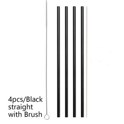 Colourful Reusable Stainless Steel Straws - 𝓢𝓱𝓸𝓹𝓵𝓮𝓬𝔂