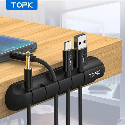 Silicone USB Cable Winder Desktop Cable Organizer Management Multipurpose Clips Cables Protector For Wired Headphones - 𝓢𝓱𝓸𝓹𝓵𝓮𝓬𝔂