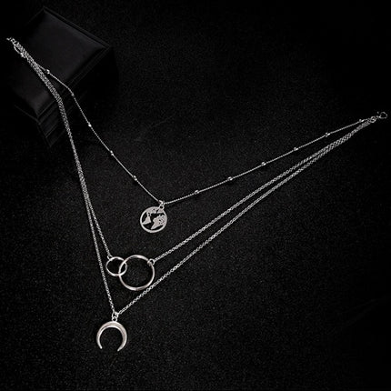 Fashionable Multilayer Boho Moon Map Necklace - 𝓢𝓱𝓸𝓹𝓵𝓮𝓬𝔂