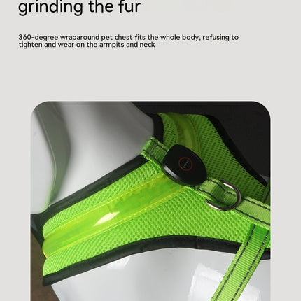 LED Luminous Dog Harness Led USB Charging Dog Chest Strap Vest Pet Safety Reflective Harness Pet Vest For Puppy Large Dog Pet Products - 𝓢𝓱𝓸𝓹𝓵𝓮𝓬𝔂