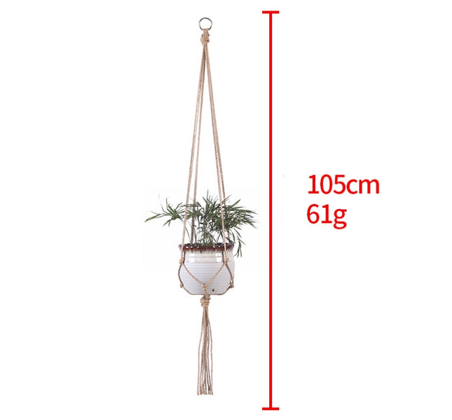 Hand-woven plant hanging basket cotton rope sling basket - 𝓢𝓱𝓸𝓹𝓵𝓮𝓬𝔂