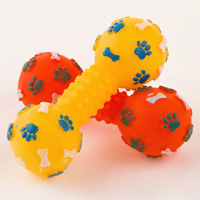 Pet Dumbbell Sound Toys Silicone Dog Toys Teeth bite 13CM Dog Training Guide Toys - 𝓢𝓱𝓸𝓹𝓵𝓮𝓬𝔂