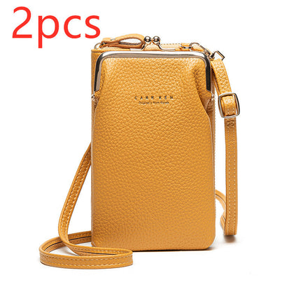 Fashion Lychee Pattern Solid Color Diagonal Shoulder Bag - 𝓢𝓱𝓸𝓹𝓵𝓮𝓬𝔂