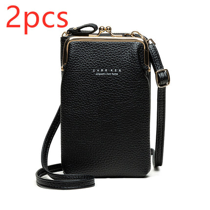 Fashion Lychee Pattern Solid Color Diagonal Shoulder Bag - 𝓢𝓱𝓸𝓹𝓵𝓮𝓬𝔂