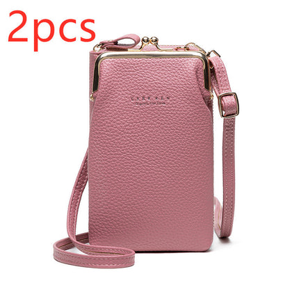 Fashion Lychee Pattern Solid Color Diagonal Shoulder Bag - 𝓢𝓱𝓸𝓹𝓵𝓮𝓬𝔂