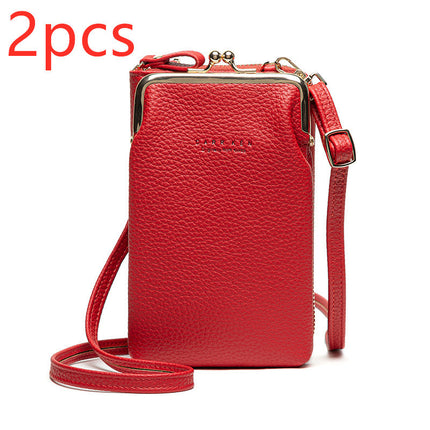 Fashion Lychee Pattern Solid Color Diagonal Shoulder Bag - 𝓢𝓱𝓸𝓹𝓵𝓮𝓬𝔂