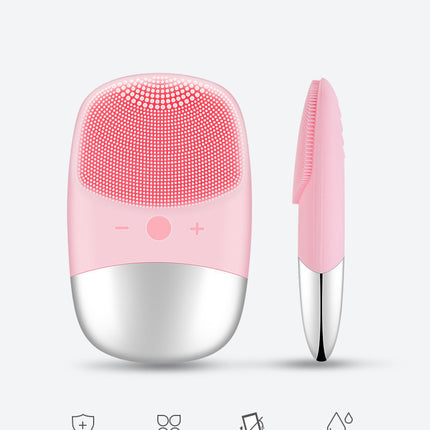 Mini Silicone Electric Face Cleansing Brush Electric Facial Cleanser Facial Cleansing Brush Skin Massager Skin Care Tools - 𝓢𝓱𝓸𝓹𝓵𝓮𝓬𝔂